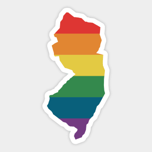 New Jersey State Rainbow Sticker